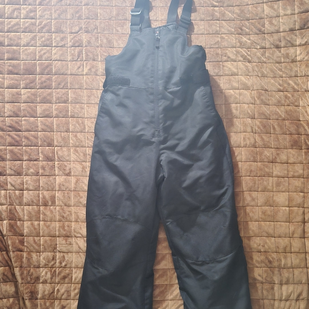 Swiss Tech Kids Snow Bib Pants Black Insulated Ski Winter Size 8